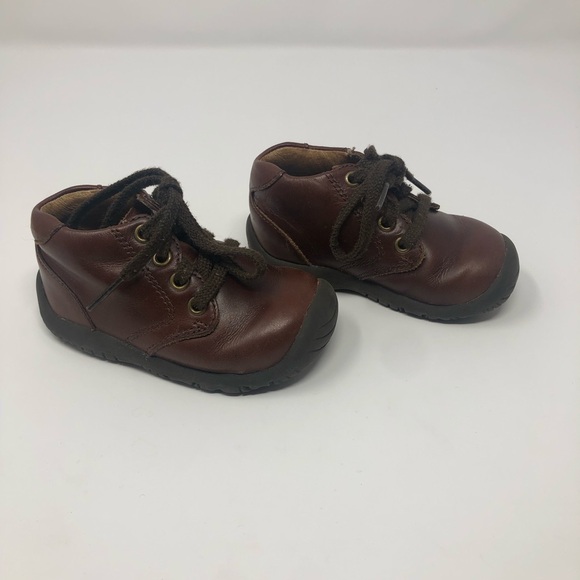 Stride Rite Baby Shoes Leather Derby Brown Cyclone Size 4XW - Picture 5 of 11